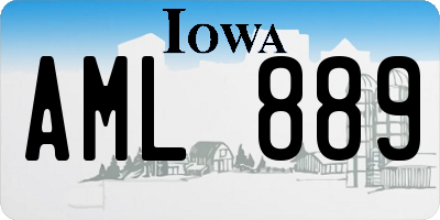 IA license plate AML889