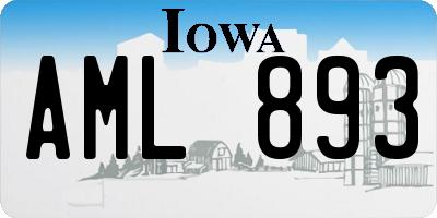 IA license plate AML893