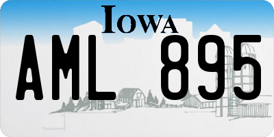 IA license plate AML895