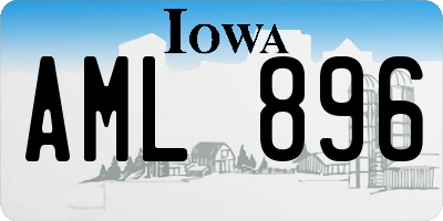 IA license plate AML896