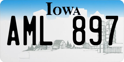 IA license plate AML897
