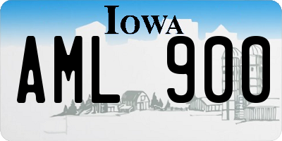 IA license plate AML900