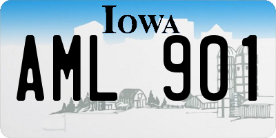 IA license plate AML901