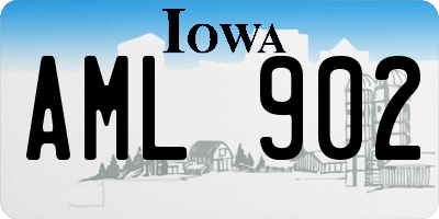 IA license plate AML902