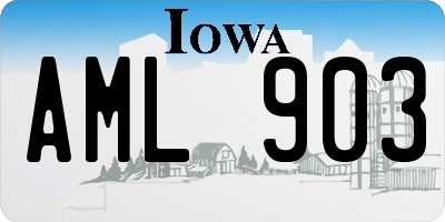 IA license plate AML903