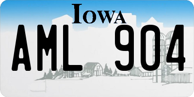 IA license plate AML904