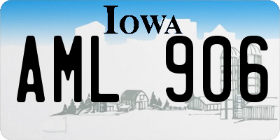 IA license plate AML906