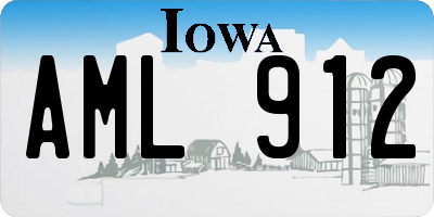 IA license plate AML912