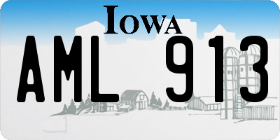 IA license plate AML913