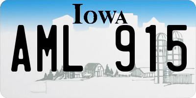 IA license plate AML915