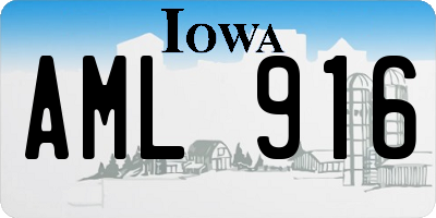 IA license plate AML916