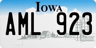 IA license plate AML923