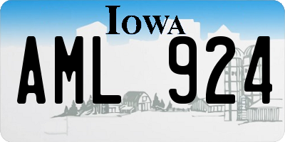 IA license plate AML924
