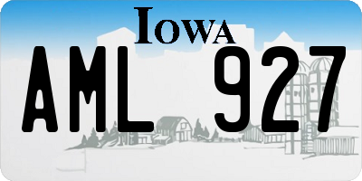 IA license plate AML927