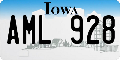 IA license plate AML928