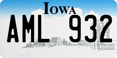 IA license plate AML932