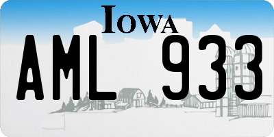 IA license plate AML933