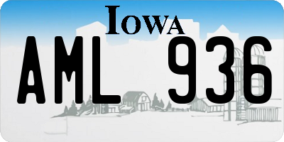 IA license plate AML936