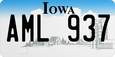 IA license plate AML937