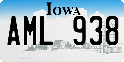 IA license plate AML938