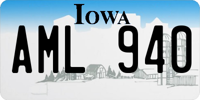 IA license plate AML940