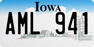 IA license plate AML941
