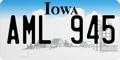 IA license plate AML945
