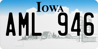 IA license plate AML946