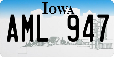 IA license plate AML947