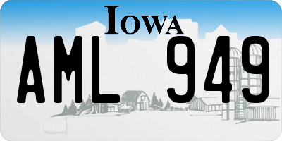IA license plate AML949