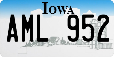 IA license plate AML952