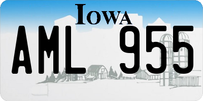 IA license plate AML955