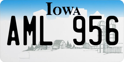 IA license plate AML956