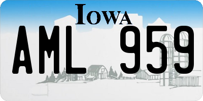 IA license plate AML959