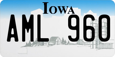 IA license plate AML960