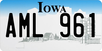 IA license plate AML961