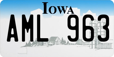 IA license plate AML963