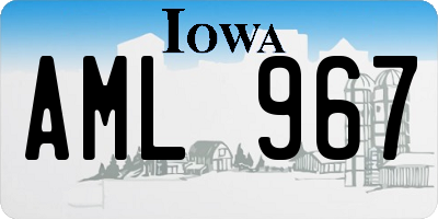 IA license plate AML967