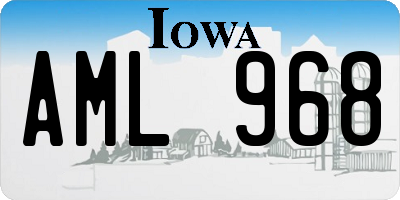 IA license plate AML968