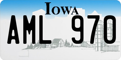 IA license plate AML970