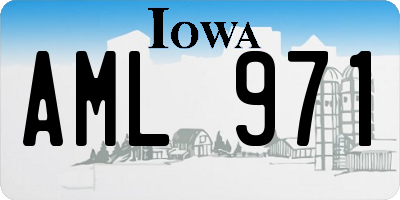 IA license plate AML971