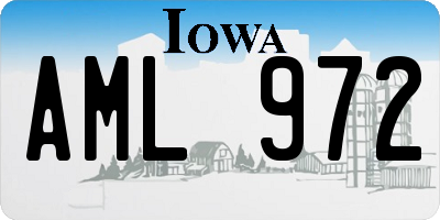 IA license plate AML972