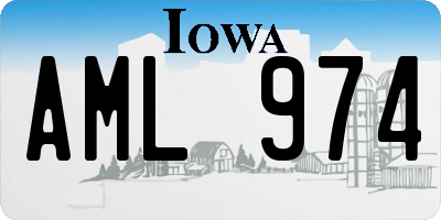 IA license plate AML974