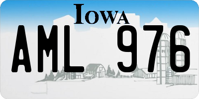 IA license plate AML976