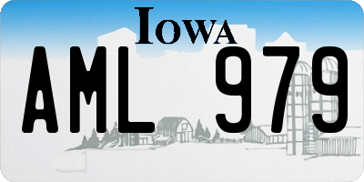IA license plate AML979