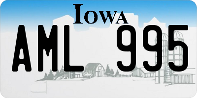 IA license plate AML995
