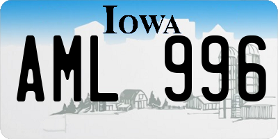 IA license plate AML996