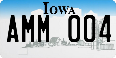 IA license plate AMM004