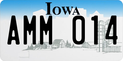 IA license plate AMM014