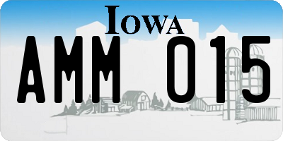 IA license plate AMM015
